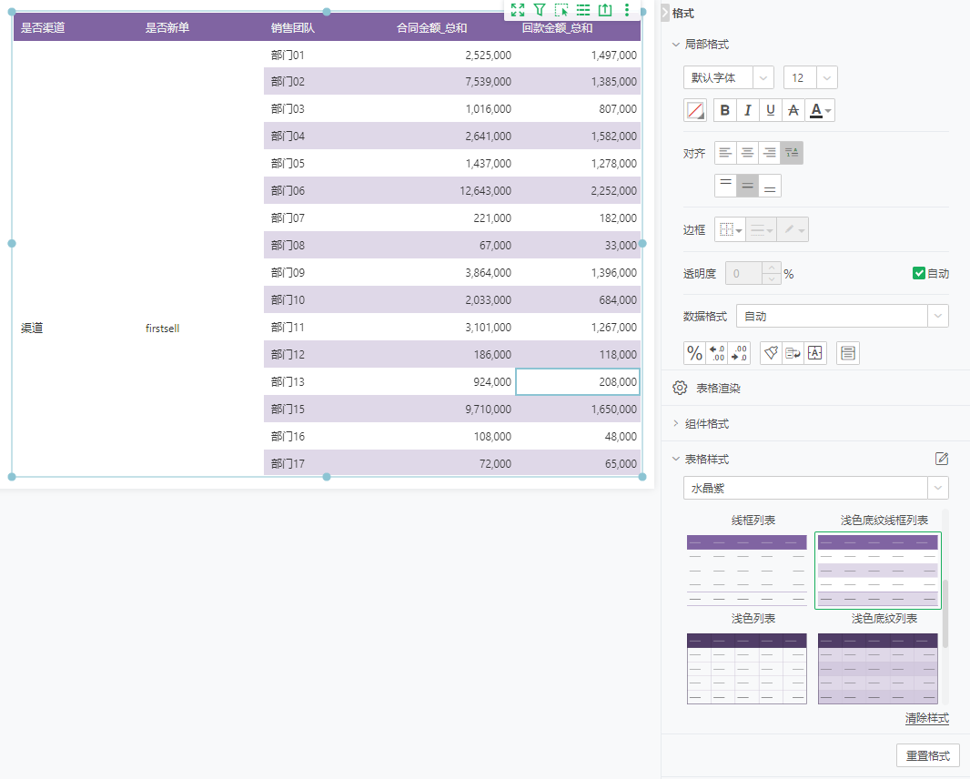 Apply_Crystal_Purple_Table_Style_Effect