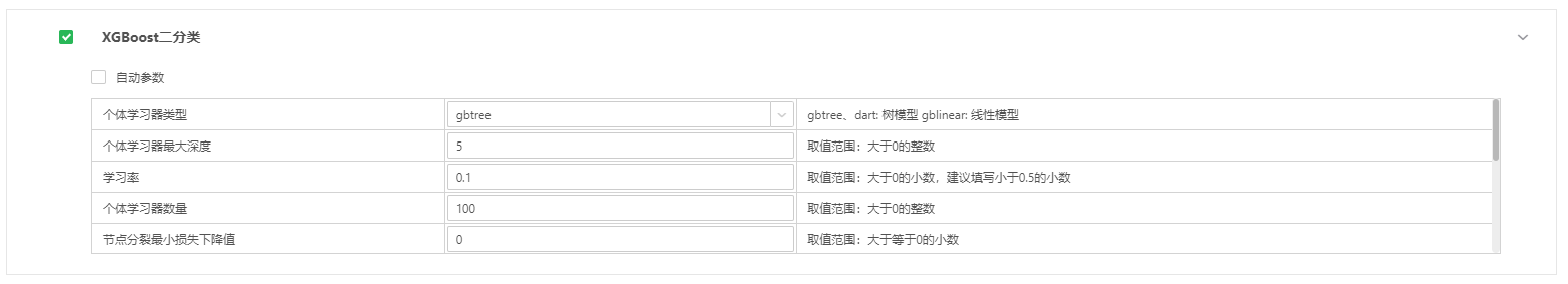 XGBoost二分类配置参数